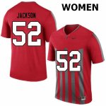 Women's Ohio State Buckeyes #52 Antwuan Jackson Retro Nike NCAA College Football Jersey November LRF1544IK